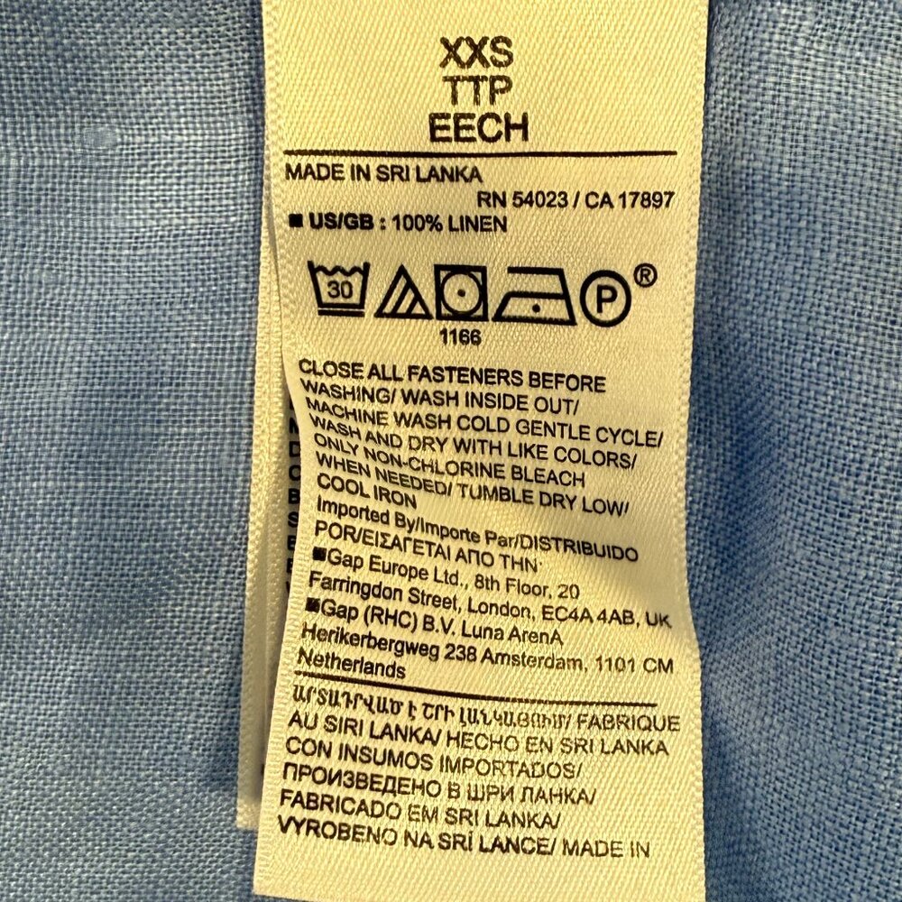 Banana Republic Classic 100% Linen Button Down Shirt XXS - Picture 7 of 8